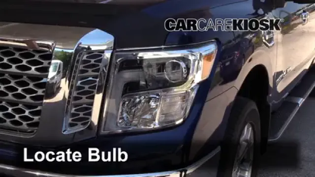 2018 Nissan Titan XD SL 5.0L V8 Turbo Diesel Lights Highbeam (replace bulb)